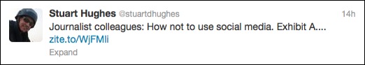 Stuart Hughes Tweet